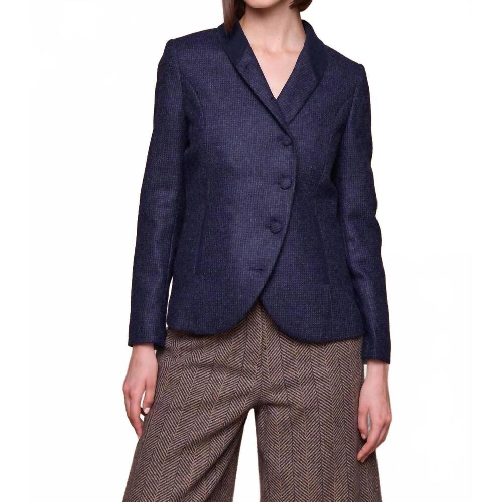 NEW JACK MURPHY nicole tweed jacket in imperial blue
